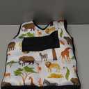 Janmercy Weighted Vest for Kids Ages 4 to 7 and Ages 8+ Boy Girl Adjustable Breathable Compression Vest for Processing Issue(Wildlife, Small, Beige)