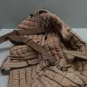 Quilted Travel Duffle Bag for Women Medium Weekender Bag Puffer Overnight Bag Large Soft Puffy Duffel Bag Carry-On Gym Bag Lightweight Personal Item Travel Bag for Trips Business Sport Airplane (Khaki)