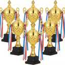 Liliaafar Large Trophy Cup Bulk Gold Trophy Award for Sports Cup Championships Basketball Competitions Tournaments Ceremony Celebration Party Gift (6 Pcs,16 x 7.9 Inch)