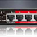 Poe Switch, 5 Port Gigabit PoE+ Switch, Easy Managed Gigabit Ethernet Switch, 4 Poe Ports @52W, 1 Uplink Ports, 1 SFP Slot, APP Smart Managed, Overload Protection w/ Port