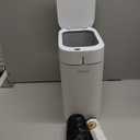 MOPALL Bathroom Can with Lid, Motion Sensor Can Automatic Touchless, 3.5 Gallon Smart Garbage Can with Lid,Auto-Adsorption Slim Small Waste Basket for Bedroom,Bathroom,Kitchen (USB Model)