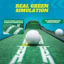 Putting Green Indoor - Golf Putting Mat with Realistic Green Speed,Dual Hazard Putting Mat, Ball Return, Velvet Surface, 8ft Practice Putting mat, Indoor&Outdoor Training Aid - Perfect Golf Gift