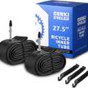 Corki Cycles 27.5 Mountain Bike Tube 27.5 x 1.75 1.9 1.95 2.0 2.1 2.125 2.2 2.25 2.3 2.35 2.4 Presta/Schrader Valve, Butyl Rubber 650B Bike Inner Tube 2 Pack