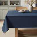 MIULEE Navy Blue Linen Polyester Tablecloth 60x104 Inch Rectangle Table Cloth Waterproof,Stain Resistant & Wrinkle Resistant for Dining Party Wedding. Navy Blue