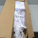 5 ft. Unlit Slim Pencil Artificial Christmas Tree with Metal Stand White