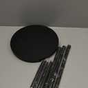 KINNARY Tall Plant Stand, Mid Century Wood Indoor Plant Stand Black Plant Table for Flower Pots, Metal Plant Holder, Modern Home Decor Small Round Side End Table (11.8"x20")