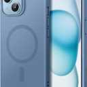 ESR for iPhone 15 Case with MagSafe, Supports Magnetic Charging, Slim Liquid Silicone Case, Shock Absorbing, Screen and Camera Protection, Cloud Series, Light Blue