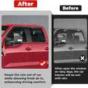 Canvcle Window Visors Rain Guards for 2015-2025 2026 Ford F150 SuperCrew/2017-2026 F250/F350/F450/F550/Super Duty Crew Cab, Tape-On Side Window Wind Deflectors Vent Visors Rainproof Accessories