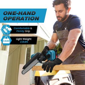 Mini Chainsaw, 6-Inch Electric Chainsaw Cordless,123456789