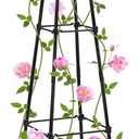 Garden Trellis for Climbing Plants Outdoor, deaunbr Plant Support Tower Obelisk Trellis 63'' Garden Trellises for Vines, Flowers, Indoor Potted Plant, Rose, Cucumber, Tomato, Pea, Clematis (1 Pack)