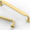 Asidrama 10 Pack 5 Inch(128mm) Brushed Gold Kitchen Cabinet Handles, Cabinet Pulls Kitchen Cabinet Hardware for Cupboard Drawer Pulls (5" Hole Center)