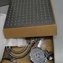 PinWin Modern 12" Large Square Rain Showerhead with 5 Modes Handheld Showerhead Combo, Adjustable Arm, Easy Tool-Free Installation