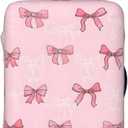 Cute Pink Bow Travel Luggage Cover, High Elasticity Washable Suitcase Cover Protector Fit 22-24 in Luggage Travel Accessories