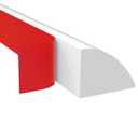 Flexible Quarter Round Molding, Peel and Stick Rubber Quarter Trim, Self-Adhesive Bathtub Trim Molding for Wall Edge Corner, Cabinet Edge, Ceilings Edge, Countertops, 118Inch