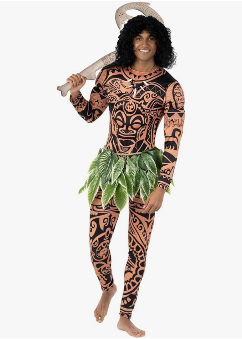 Morph Maui Costume - Adult Hawaiian Tattoo Costume for Men - Halloween M