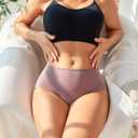 FINETOO Cotton Underwear for Women High Waisted Ribbed Full Coverage Briefs Soft Breathable Moisture Wicking Panties 6 Pack (M)