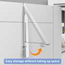 Clothes Drying Rack for Laundry Room Organization,Foldable Over The Door Drying Racks for Saving Space Silver 1 Pack