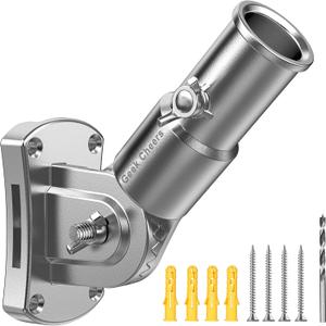 Flag Pole Holder Adjustable, Ultra Heavy Duty 304 Stainless Steel Flag Pole Bracket for Outside House & Estate - 1" Inner Diameter Flag Mounting Bracket, Built to Last Never Breaks