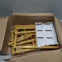 Fomcet 8FT x 8FT Backdrop Stand Heavy Duty with Base, Gold Portable Adjustable Pipe and Drape Backdrop Stand Kit, Square Metal Arch Party Frame for Wedding Birthday Parties Banquet Decorations