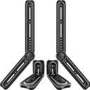 HCMOUNTING Soundbar Mount Bracket, Sound Bar Mounts Under TV or Above TVs Fits Most Sound Bars Up to 20 Lbs, Soundbar TV Mount with 180° Adjustable