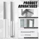Hicarer 2 Sets 5" x 5" x 48" Vinyl Fence Concrete Post Heavy Duty Fence Post for Vinyl Newel Posts Mount Tower with Mounting Kit - Galvanized Steel, 300 lbs Load Capacity