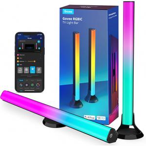 Govee RGBIC Light Bars, 15 Inches WiFi TV Backlight Suitable for 45-70 inch TVs, Smart Light Bars with Multiple Placement Options, Work with Alexa and Google Assistant, Black Govee RGBIC Light Bars, 15 Inches WiFi TV Backlight Suitable for 45-70 inch TVs, Smart Light Bars with Multiple Placement Options, Work with Alexa and Google Assistant, Black