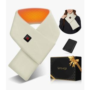 Genovega Women Men Heated Scarf with 6000mAh Battery, Portable Power Bank for Long Lasting Graphene Heating, Winter Warm Gifts