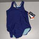 Speedo Girl's Swimsuit One Piece Closed Racerback Size 12