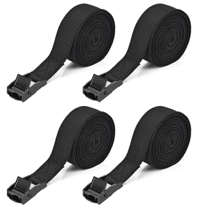 FASTY Lashing Straps - Motorcycle Tie Down Strap Heavy Duty Adjustable | Luggage Cargo Moving Straps | Cam Buckle Ratchet 4 Pk 8Ft x 1” | 881lb Break Strength Cinch Tork Strap
