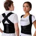 Posture Corrector for Women and Men Back Brace Lower Back Pain Relief Straighter Instant Shoulder Straightener Hunchback Adjustable Lightweight Scoliosis Lumbar Spine Upgraded Straps Black Medium (Black, M)