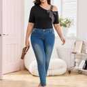 COZYEASE Women's Plus Size Striped Bowknot Cold Shoulder Tee Tops Half Sleeve Slim Fit Casual T Shirt (Black, XXL)