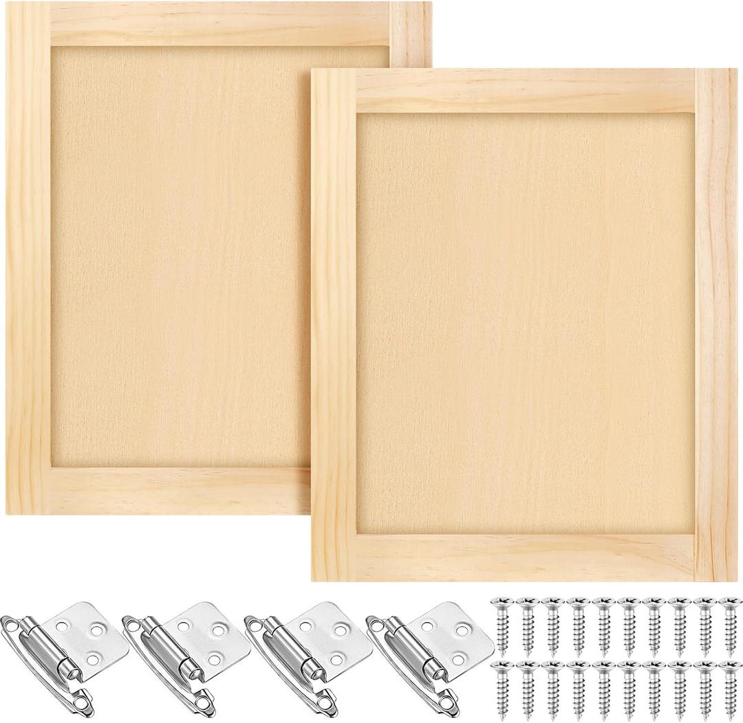 Cinnvoice 2 Pcs 19.5'' W x 23'' H Unfinished Pine Kitchen Cabinet Door