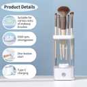 2 x Electric Makeup Brush Cleaner, Automatic 2 in 1 Makeup Brush Dryer Makeup Brush Washer Combined Quick Efficient Cleaner Machine
