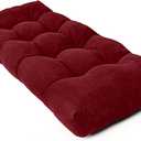 Bench Cushion 45 Inch - Chenille Fabric, High-Density Foam, Non-Slip Bottom, Soft Durable Indoor Tufted Long Seat Cushion for Window Garden Furniture (Red, 45x18x4 Inch)