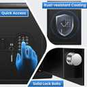 Mitlvge 17.55'' Tall Safe Box, 3.2 Cuft Home Safe with Keys & Pass Code & Wall Mount Kits, Money Safe with Smart Alert System, Removable Shelf, Mute Function and Fireproof Waterproof Bag