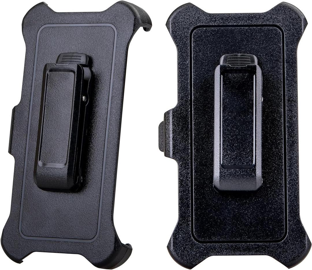 WallSkiN 2 Pack Replacement Belt Clip Holster for Apple iPhone 11 Pro Max OtterBox Defender Series Case | Clip for Belt Holder (Case Not Included) (Black)
