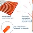 48" Inch Snow Stakes Driveway Markers Poles Snow Plow Stakes Fiberglass 5/16 Inch Diameter Orange with 9.8" Reflective Tape Replacement for Driveway Mark Snow Plow Parking Lots 20pcs