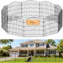 Garden Fence No Dig, 31in(H) x24ft(L) Black 10 Pack, No Gate
