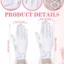 Geyoga 2 Pcs First Holy Communion Veil and Gloves Set 1st Holy Communion Accessories for Wedding Party Costume