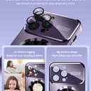 Magnetic for iPhone 12 Pro Case, Compatible with MagSafe, Built-in Camera Lens Protector, Logo View, Military Grade Drop Proof Phone Case Cover, Purple