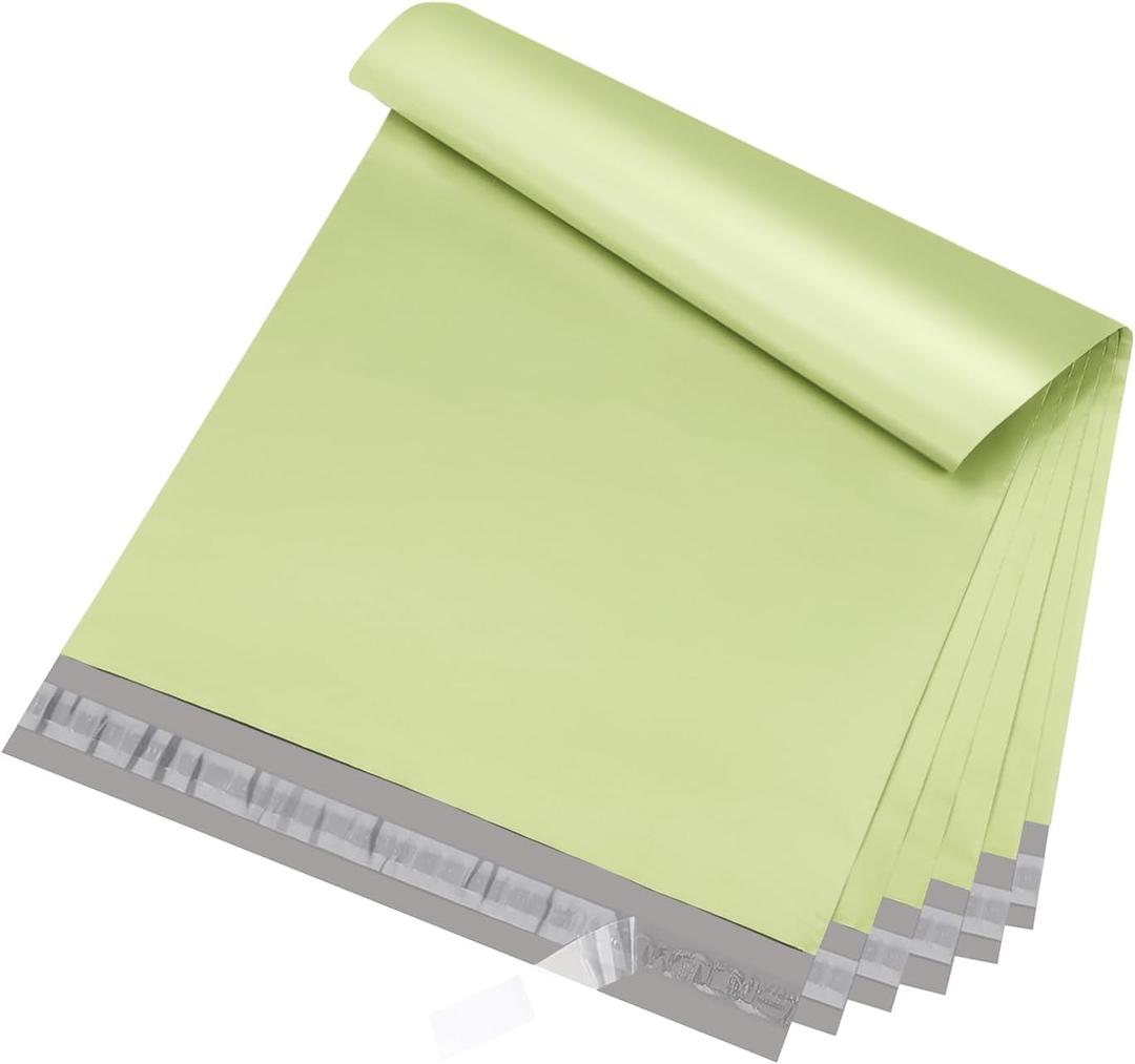 Metronic Large Poly Mailers 19x24 100Pcs, Strong Adensive Shipping Bags for Clothing, Waterproof Mailers Bags for Small Business, Shipping Envelopes, Tear-resistant Packing Bags in Avocado Green
