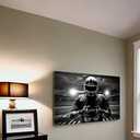 Rugby Field Stadium American Football Canvas Wall Art Boys Bedroom Decor