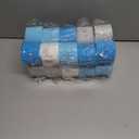 5 x Blue Crepe Paper Streamers 4 Rolls 328ft, Silver White Crepe Paper for Birthday Party Decorations, Wedding Anniversary Engagement Baby Shower Decors DIY Supply for Flower Making (1.8 in x 82 Ft/Roll)