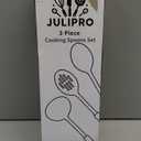 Stainless Steel Serving Spoons Set  Includes Slotted Spoon, Serving Spoon & Soup Ladle, Heat-Resistant, Dishwasher Safe, Ergonomic Handles for Home & Commercial Use