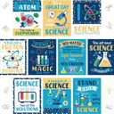 Zonon 10 Pcs Science Classroom Decoration Banner and Poster for Teachers Scientist Bulletin Board Set Posters Science Lab Cutout for Elementary Middle Preschool Office(Motivational)