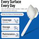 CFS 36620L00 Flo-Pac Plastic Handle Utility Scrub Brush, Nylon Bristles, 20" Length, 2" Bristle Trim, White, 1 Count