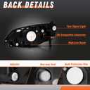 for 2001-2003 Honda Civic Headlights Assembly Compatible with 2001 2002 2003 Civic 2/4DR Chrome Housing Amber Reflector Replacement Driver & Passenger Side