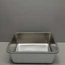 Stainless Steel Litter Box 2 Pack, 18"x14"x6"(Height) Medium to Large Cat Litter Box Easy Clean, Non Stick Metal Litters Boxes No Smell for Full-Grown Cats or Kitty/Kitten