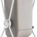 simplehuman single x-frame laundry hamper, 100% recycled polyester removable laundry baskets with easy carry handles, heavy-gauge steel frame, white, 65L