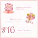Sweet 16 Birthday Decorations, 18 Pcs Rose Gold Happy 16th Birthday Party Supplies with Banner Honeycomb Hanging Swirls Pom Poms, Party Decor Gifts for 16 Year Old Girl